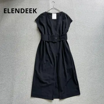 새상품급 ELENDEEK 원피스 벨트 백 후크 블랙 아름다운 실루엣 ML