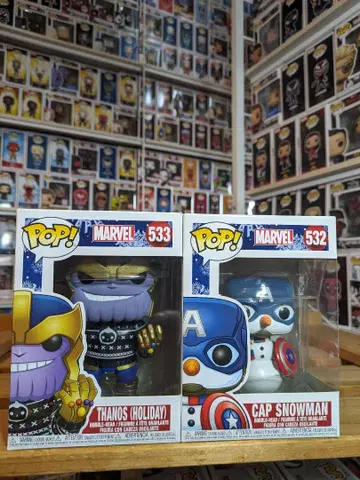 FUNKO POP! 타노스 (홀리데이) 캡 스노우맨