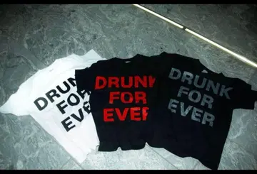 DRUNK FOR EVER 블랙&레드 M ddim