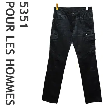 5351POUR LES HOMMES 블랙 카고 팬츠