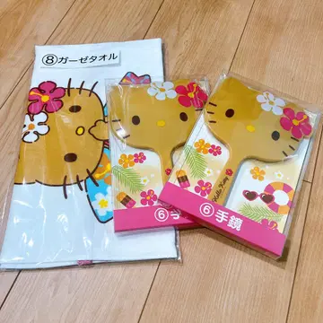일광화상 키티 거즈 타월과 손거울 세트