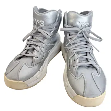 Y-3 와이 쓰리 HOKORI 하이컷 스니커즈 실버 24.5cm