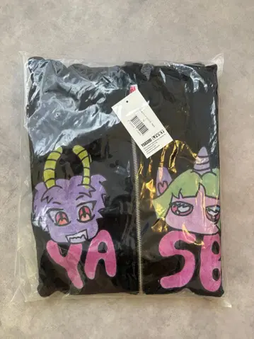 새상품 한국 한정판 YOASOBI 집업 후드티 블랙 XL