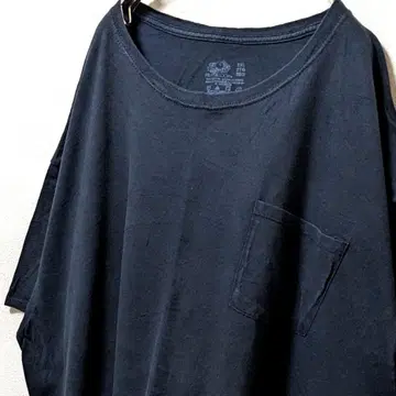 프룻 오브 더 룸 무지 티셔츠 블랙 검정 2XL 구제 의류