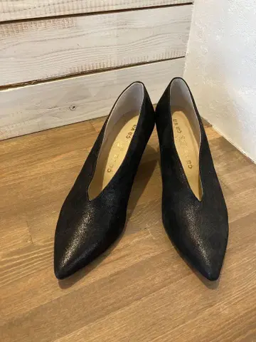 새상품급 cavacava 블랙 골드 토 힐 세레모니 포멀