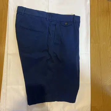 자라 네이비 코튼 혼방 숏 팬츠