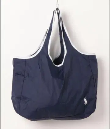 랄프 로렌 네이비 에코백 로고 파우치 포함 레인 백 폴로 포니