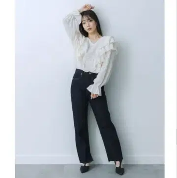 센스 오브 플레이스 바이 어반 리서치 하이 웨스트 스트레이트 데님