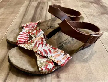 PAPILLIO 버켄스탁 잎 패턴 샌들 38 24.5cm