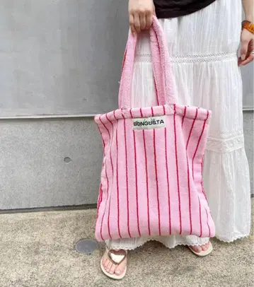 BONGUSTA 봉구스타 파일 원단 토트백 미사용 새상품