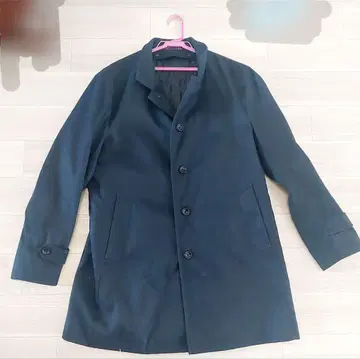 네이비 스텐카라 코트