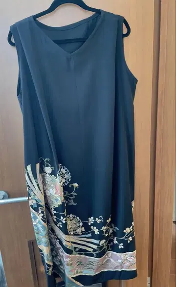 블랙 전통 예복 기모노 슬리브리스 3L 사이즈