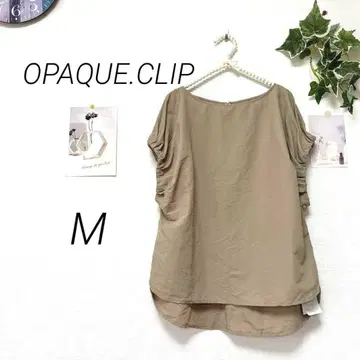 8685-2 OPAQUE.CLIP 소매 개더 블라우스 M 무지