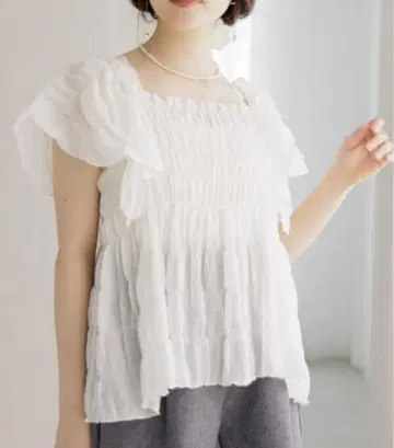 flower 시어 파피용 블라우스