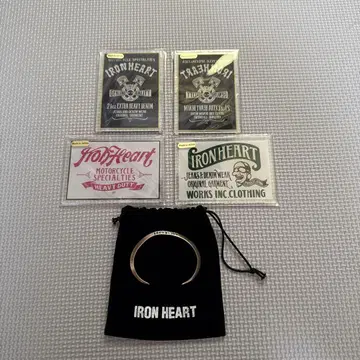 IRON HEART 아이언 하트 실버 삼각형 뱅글 아크릴 플레이트 포함
