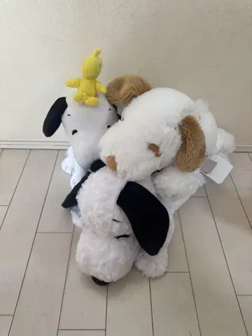 스누피 봉제 인형 3개