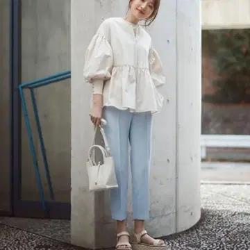 내추럴 뷰티 베이직 유스풀 스틱 팬츠 블루 M 사이즈