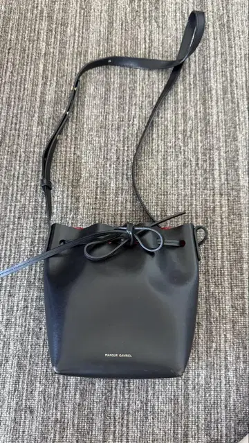 MANSUR GAVRIEL 가죽 토트백 BLACK/RED