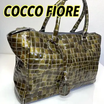 COCCO FIORE 에나멜 가죽 숄더백 토트백 하자품