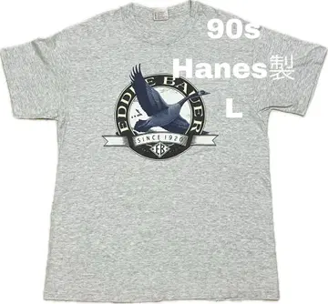 90년대 Eddie Bauer Hanes 제 L USA제 싱글 스티치