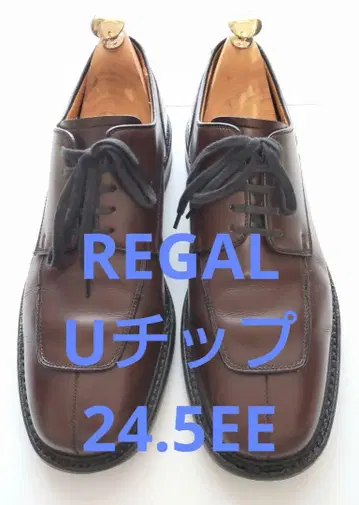 리갈 U 칩 24.5cm EE 가죽 가죽 신발 브라운