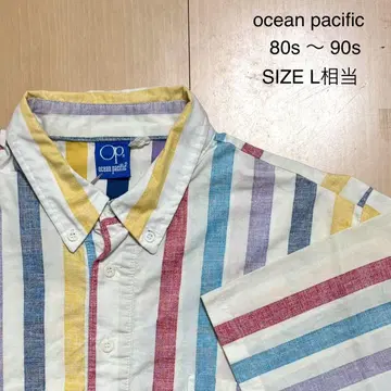 OP 오션 퍼시픽 풀오버 버튼 다운 셔츠 스트라이프
