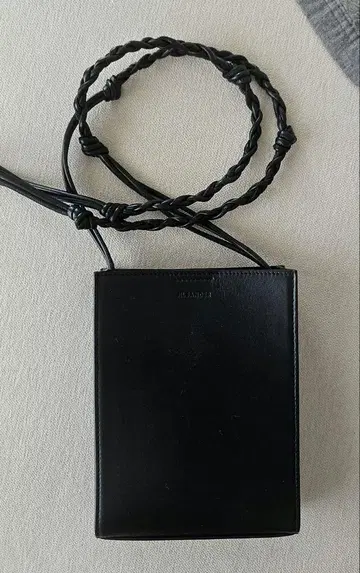 질샌더 블랙 가죽 숄더백