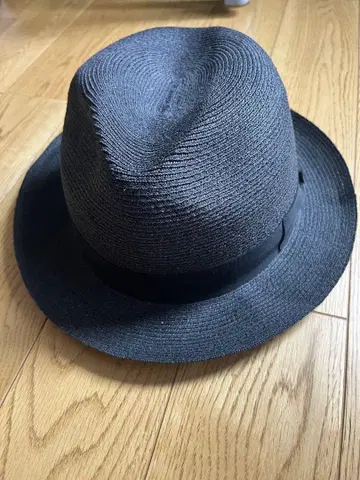 블랙 헴프 밀짚모자 L/XL