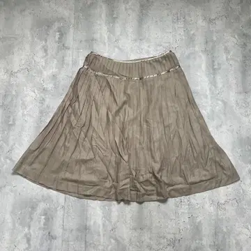 ensuite 플리츠 스커트 그레이지 고급스러운 리본 내추럴 페미닌