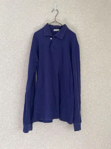 폴스미스 스키퍼 넥 긴팔 피케 셔츠 네이비 M