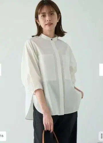 UNIFILO [발수/경량/UV 케어] FINE MOVE 밴드 카라 셔츠