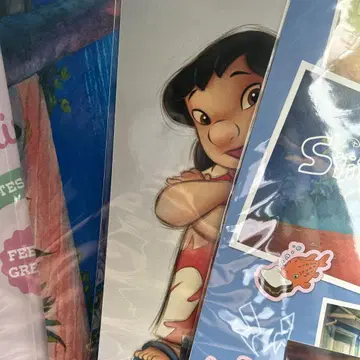 제일복권 리로 & 스티치 F상 포스터 엽서 4종