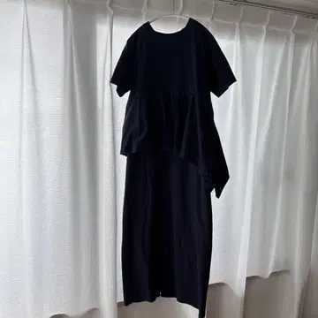 네이비 비대칭 컷 티셔츠 원피스 02