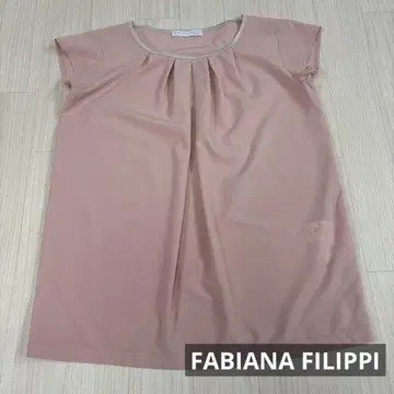FABIANA FILIPPI 핑크 실크 슬리브리스 블라우스
