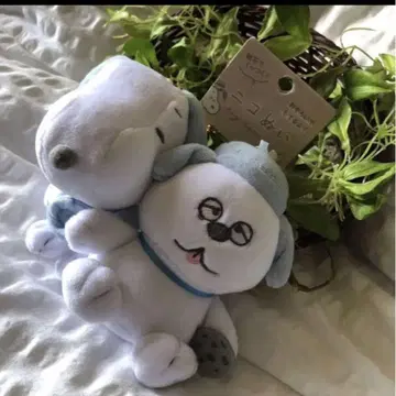 신품 미사용 택 포함 니코 인형 키링 스누피&올라프