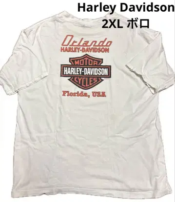 초특가 Harley Davidson 보로 페이드 화이트 로고 2XL