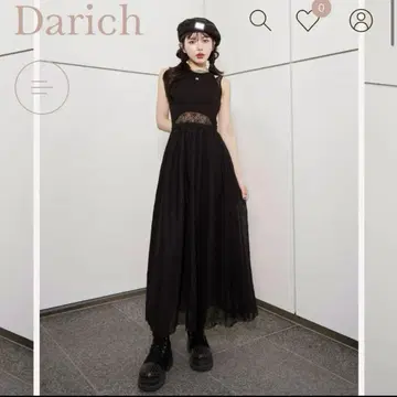 Darich 다리치 로고 레이스 롱 원피스