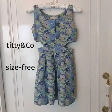 titty&Co. 티티&코 꽃무늬 슬리브리스 원피스 프리