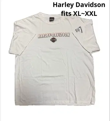 초특가 Harley Davidson 보로 페이드 화이트 로고 XXL