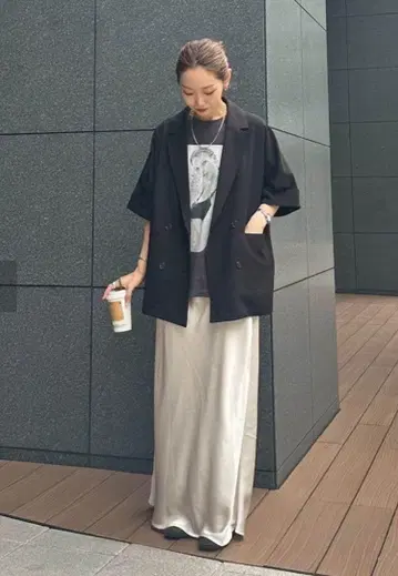 차오패닉 티피 테크 린넨 반팔 셔츠 자켓 새상품