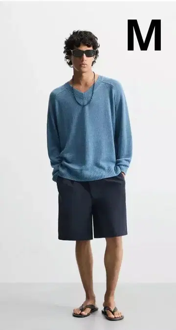 자라 오리진 린넨 스웨터 M