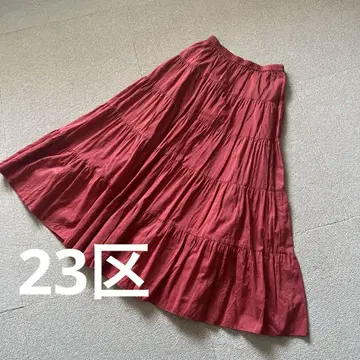23구 롱 플리츠 스커트