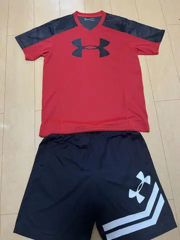 Under Armour 언더아머 셋업 레드/블랙