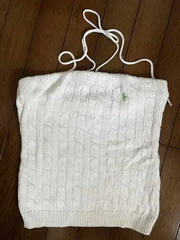 새상품급 랄프 로렌 케이블 짜임 베어 탑