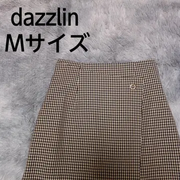 dazzlin 다즐린 미니 스커트 체크 무늬 브라운 M 사이즈 택 포함