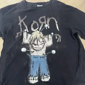 구제 의류 빈티지 밴딩 티셔츠 Korn Nile 인형 긴팔 티셔츠 M