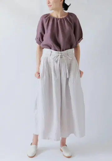 리제타 리리토 앤티크 화이트 38 린넨 와이드 팬츠