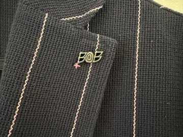 밥 BOB 네이비 스트라이프 썸머 자켓