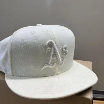 애슬레틱스 59FIFTY 캡 화이트/라이트 블루 7 1/2