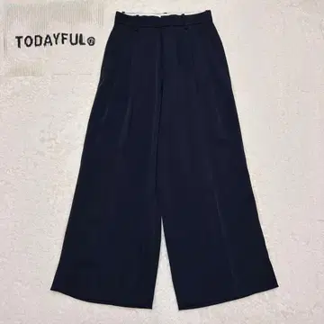 TODAYFUL 턱 와이드 트라우저 다크 네이비 36